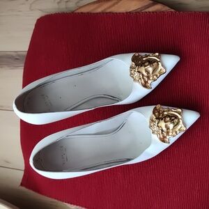 Versace Gold and White Heels size 38